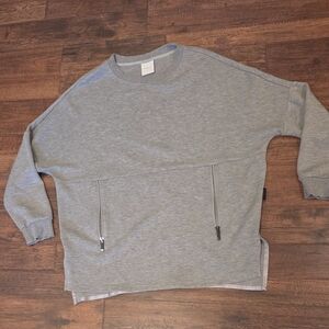 Varley Gray Crewneck Sweatshirt Oversized Fit
